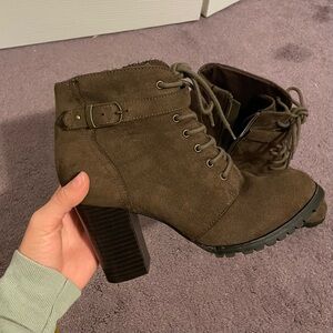 Style & Co. Suede Lace Up Ankle Boot